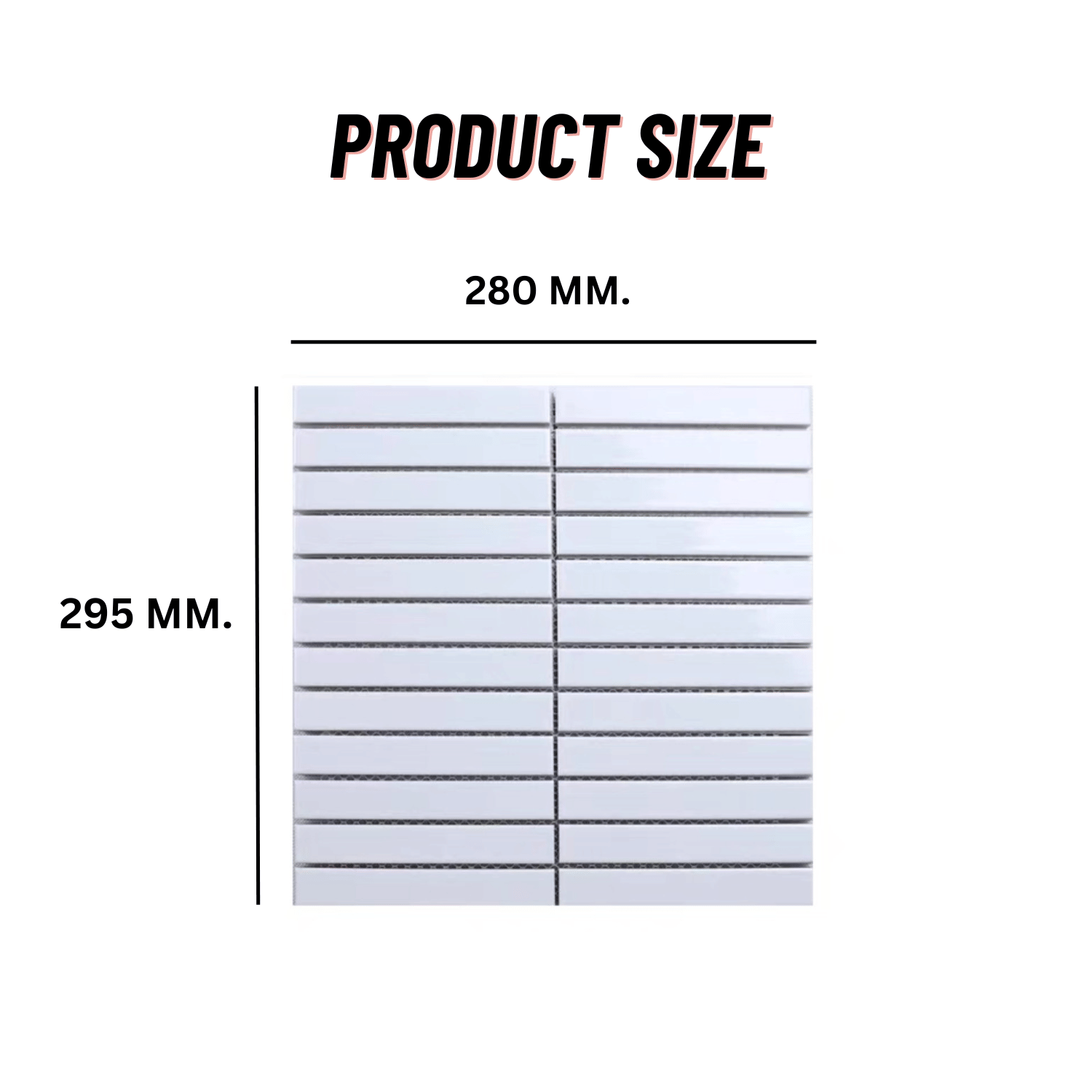 โมเสค TIMELESS TILES รุ่น RM STRIP MOSAIC TILES ขนาด 29.5X28 ซม. สีขาว ผิวเงา (ราคา/ตรม.)_1